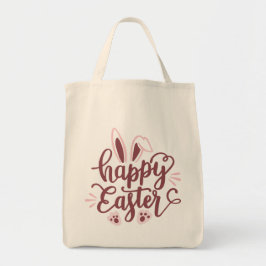 Bolso De Tela Feliz Conejo de Pascua