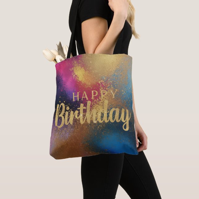 Bolso De Tela Feliz cumpleaños (Detalle)