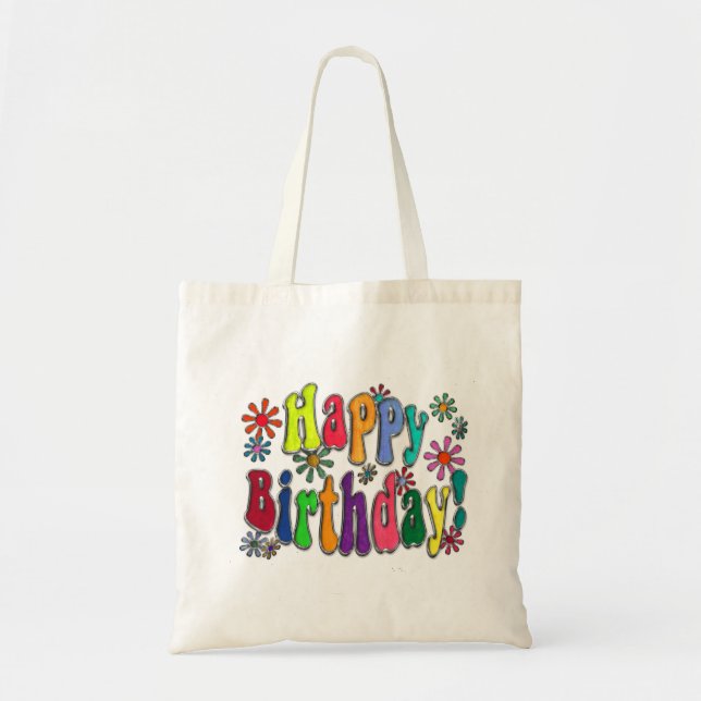 Bolso De Tela Feliz cumpleaños (Frente)