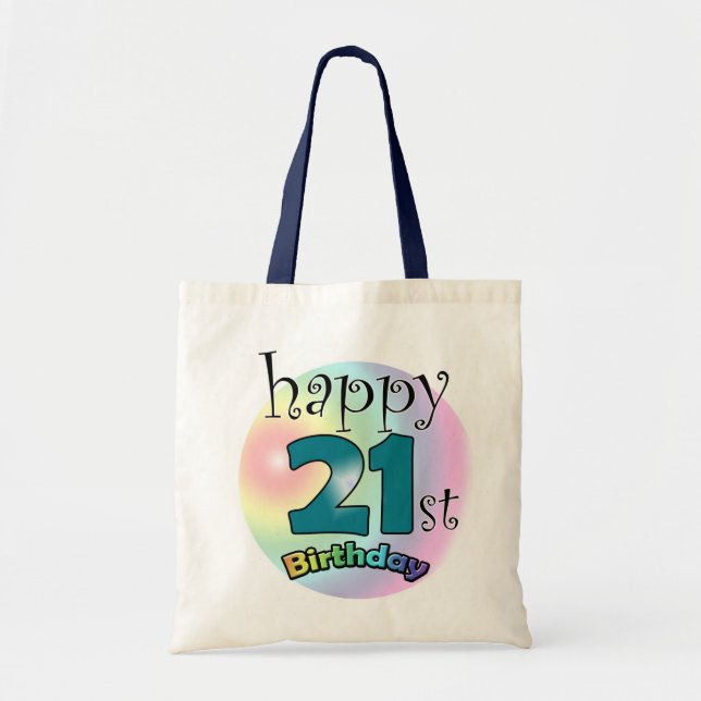 Bolso De Tela Feliz cumpleaños 21 (Frente)