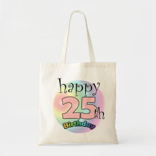 Bolso De Tela Feliz cumpleaños 25
