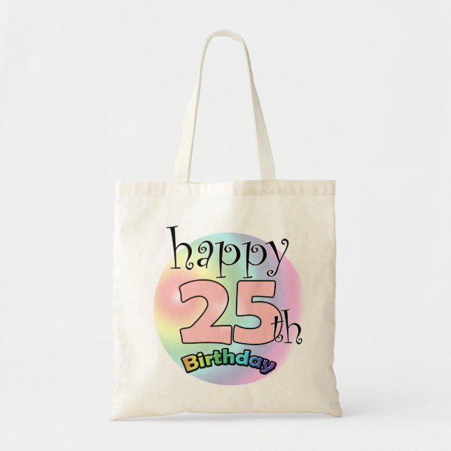 Bolso De Tela Feliz cumpleaños 25 (Frente)