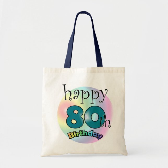 Bolso De Tela Feliz cumpleaños 80 (Frente)
