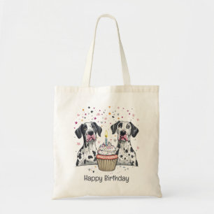 Bolso De Tela Feliz cumpleaños Gran pastel de dane para perros