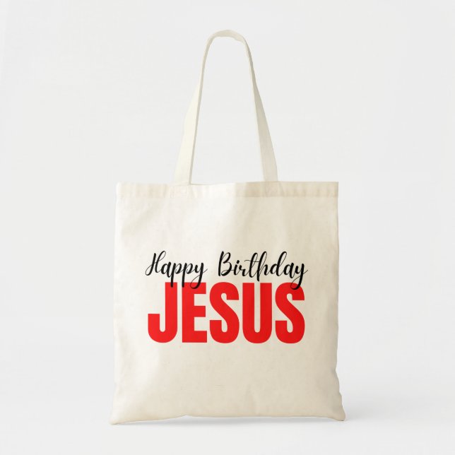 Bolso De Tela Feliz cumpleaños, Navidades de Jesús (Frente)