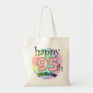 Bolso De Tela Feliz cumpleaños número 95 (en roze)
