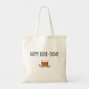 Bolso De Tela Feliz cumpleaños para los amantes del borbono