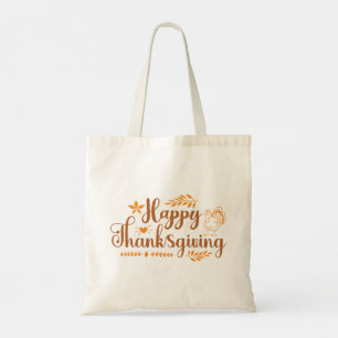 Bolso De Tela Feliz Día de Acción de Gracias
