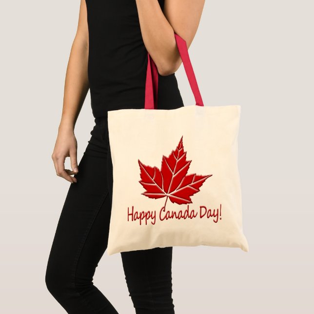 Bolso De Tela Feliz Día de Canadá a los Personalizados de la bol (Anverso (producto))