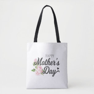 Bolso De Tela Feliz día de la madre con rosas rosas rosas rosas