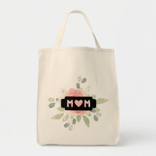 Bolso De Tela Feliz día de la madre Mamá l Floral lindo