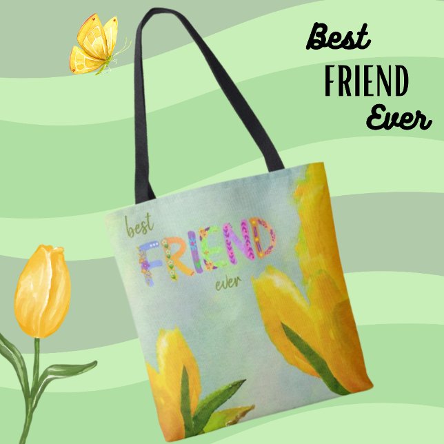 Bolso De Tela Feliz Día de la Madre Mejor Amigo Tulipanes Amaril (Subido por el creador)