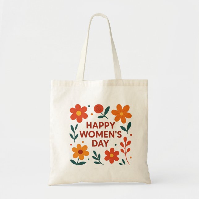 Bolso De Tela Feliz Día de la Mujer (Frente)