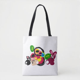 Bolso De Tela Feliz día de las madres conejitos y conejo 