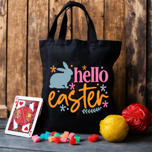 Bolso De Tela Feliz Día de Pascua - Cazadora de huevos de Pascua