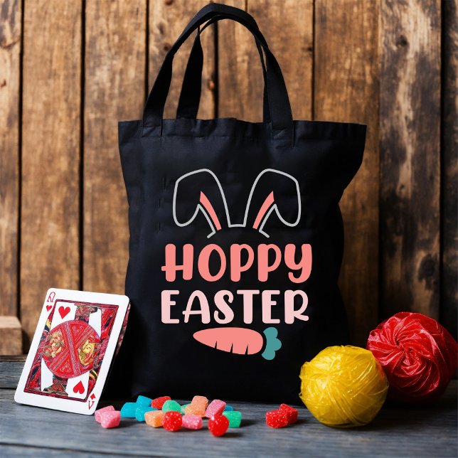 Bolso De Tela Feliz Día de Pascua - Divertido conejito (Subido por el creador)