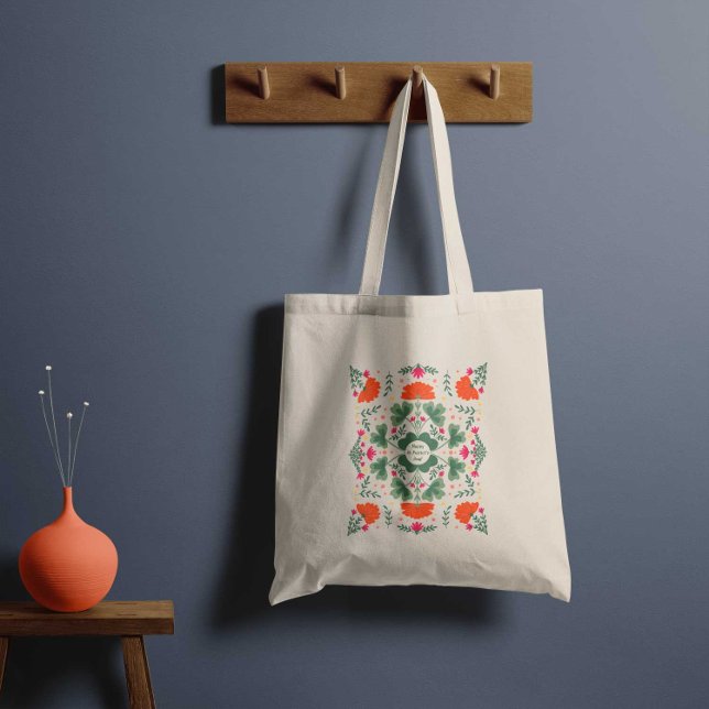Bolso De Tela Feliz Día de San Patricio, torres y tréboles (Subido por el creador)