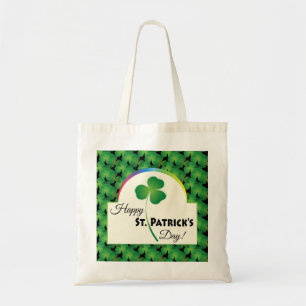 Bolso De Tela Feliz día de San Patricio, Trébol y Arcoíris