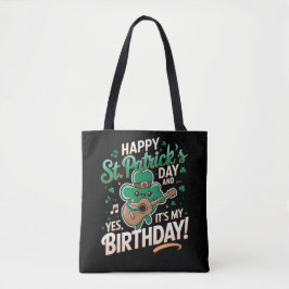 Bolso De Tela Feliz Día de San Patricio y sí, es mi cumpleaños