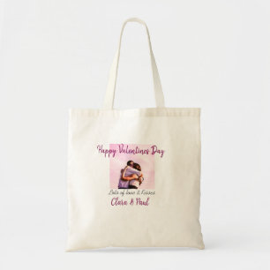Bolso De Tela Feliz día de San Valentín besos modernos amor añad