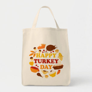 Bolso De Tela Feliz Día de Turquía