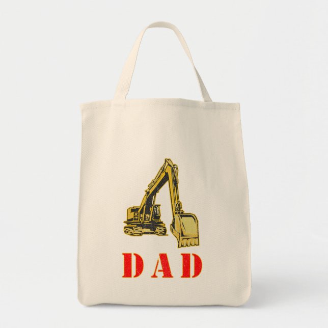 Bolso De Tela Feliz Día del Padre, el fuerte constructor de equi (Frente)