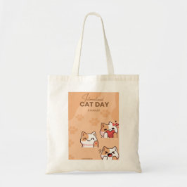Bolso De Tela feliz día internacional del gato, 8 de agosto
