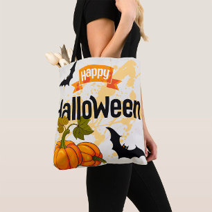 Bolso De Tela Feliz diseño de Halloween