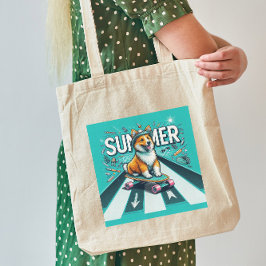 Bolso De Tela Feliz Doggo Summer Tote Bag