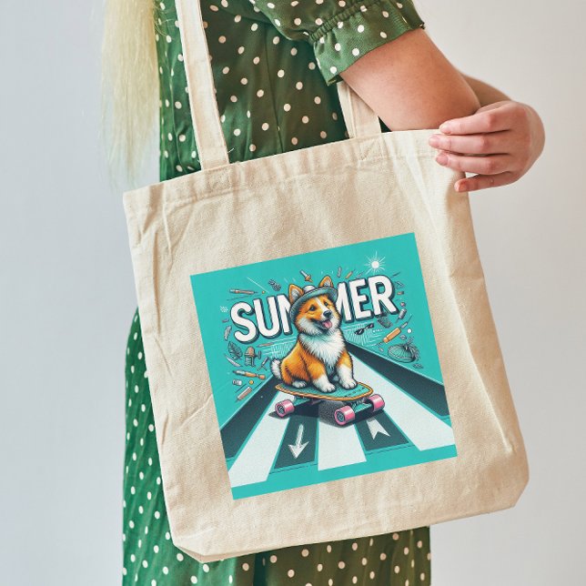 Bolso De Tela Feliz Doggo Summer Tote Bag (Subido por el creador)
