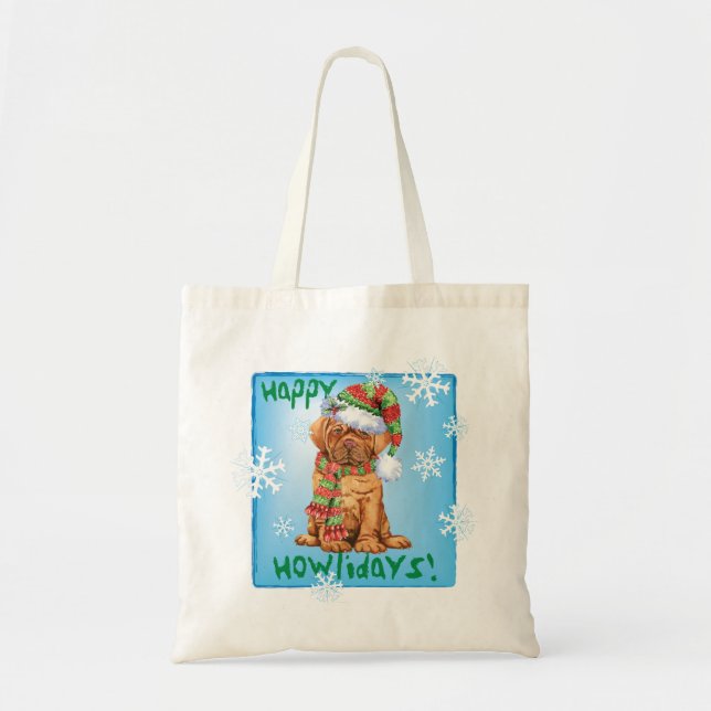 Bolso De Tela Feliz Dogue de Howlidays (Frente)