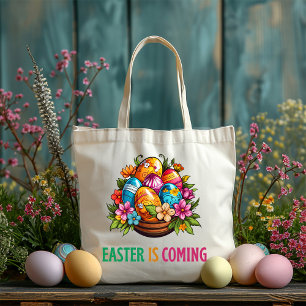 Bolso De Tela Feliz Eggster - Caza de huevos de Pascua