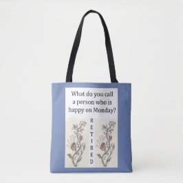 Bolso De Tela Feliz el lunes - jubilado, azul