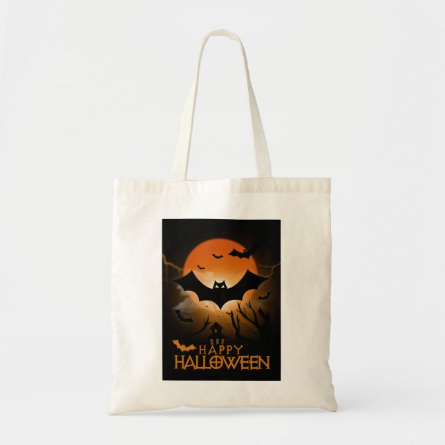 Bolso De Tela Feliz Halloween (Frente)