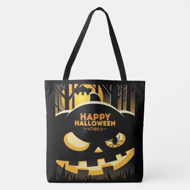 Bolso De Tela Feliz Halloween (Anverso)