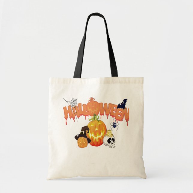 Bolso De Tela Feliz Halloween (Frente)