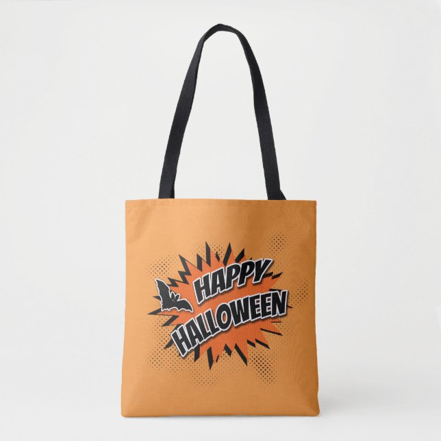 Bolso De Tela Feliz Halloween (Anverso)