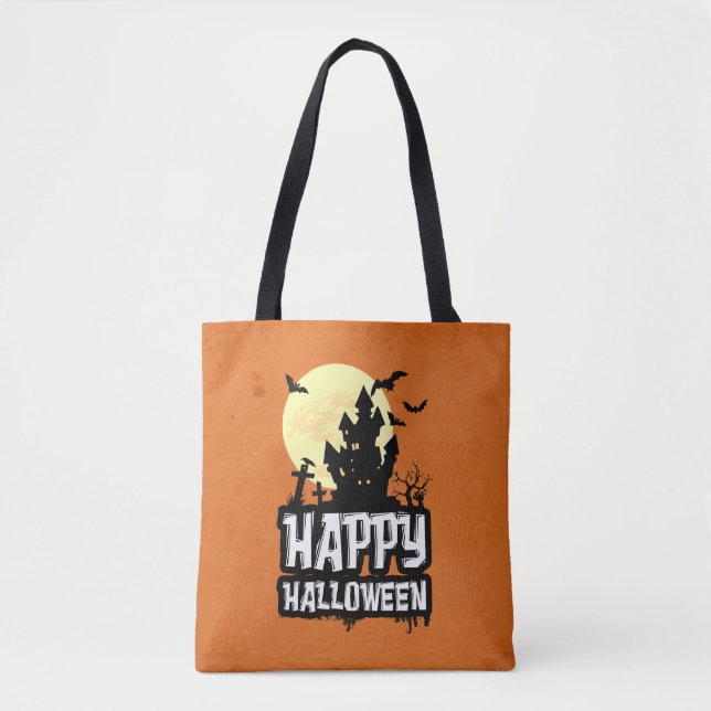 Bolso De Tela Feliz Halloween (Anverso)