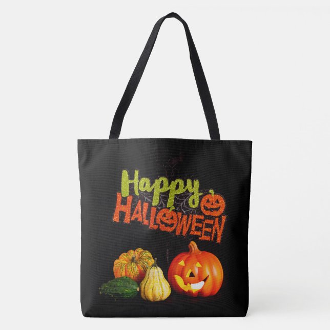Bolso De Tela Feliz Halloween (Anverso)