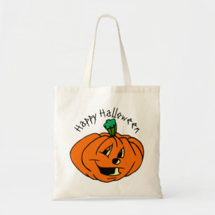 Bolso De Tela Feliz Halloween, Amigable, Calabaza Jack-o'-Lanter