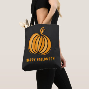 Bolso De Tela Feliz Halloween Calabaza