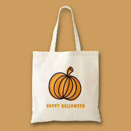 Bolso De Tela Feliz Halloween Calabaza