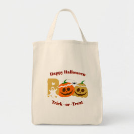 Bolso De Tela Feliz Halloween Calabaza Espeluznante Truco o Trat
