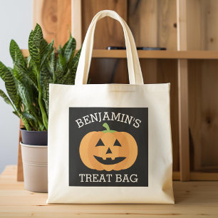 Bolso De Tela Feliz Halloween con el nombre de cucharadita de ca