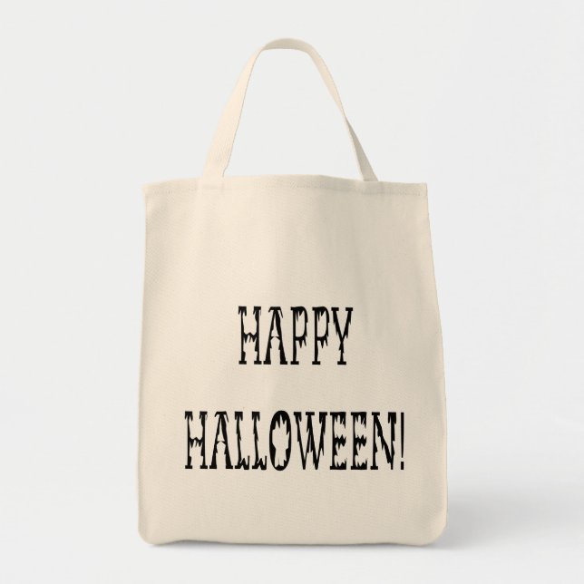 Bolso De Tela Feliz Halloween Deadworld Textos (Frente)