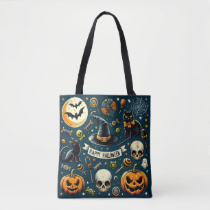 Bolso De Tela Feliz Halloween Diversión y Terrorífico