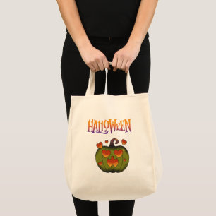Bolso De Tela Feliz Halloween divertida calabaza