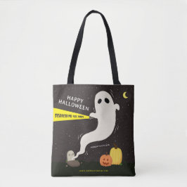 Bolso De Tela FELIZ HALLOWEEN Fantasma Personalizado