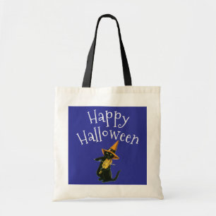 Bolso De Tela Feliz Halloween, gato negro