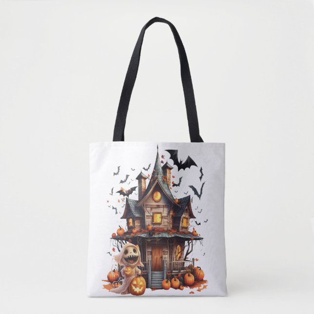 Bolso De Tela Feliz Halloween Ghoul (Anverso)